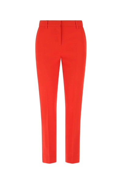 Shop Burberry Red Wool Pant  Red  Donna 6