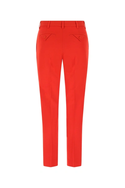 Shop Burberry Red Wool Pant  Red  Donna 6