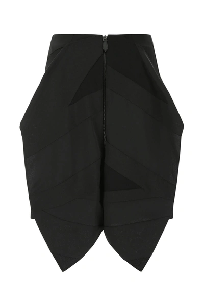 Shop Burberry Black Polyester Mini Skirt  Black  Donna 6