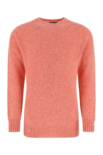 Shop Howlin' Melange Pink Wool Birth Of The Cool Sweater Pink Howlin Uomo Xl