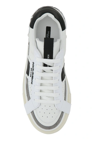 Shop Dolce & Gabbana Multicolor Leather And Rubber Custom 2.zero Sneakers  Multicoloured  Uomo 43