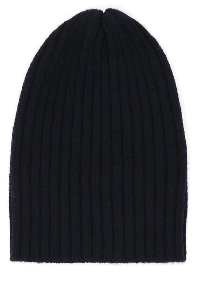 Shop Fedeli Midnight Bue Cashmere Beanie Hat  Blue  Uomo Tu