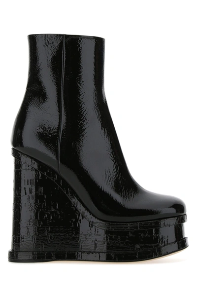 Shop Haus Of Honey Black Leather Ankle Boots  Black  Donna 39