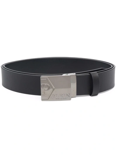 Shop Philipp Plein Buckle-fastening Leather Belt In Black