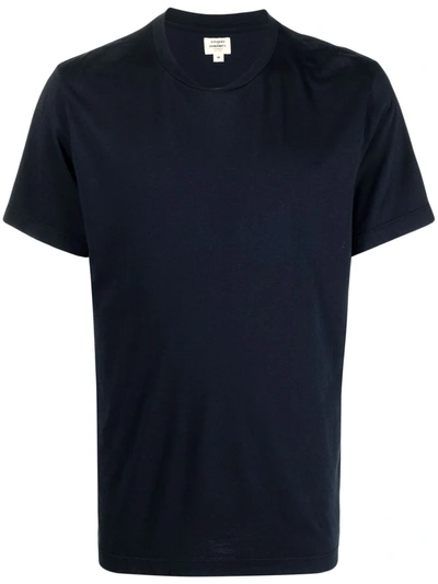 Shop Citizens Of Humanity Crew Neck Supima Cotton T-shirt In Blue