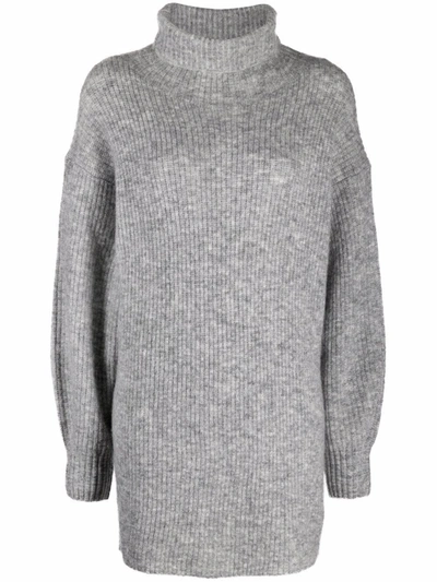 Shop By Malene Birger Ribbed-knit Roll-neck Jumper In Grey