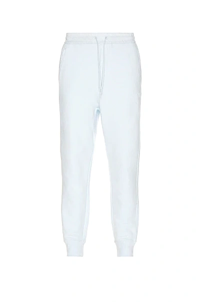 Shop Y-3 Terry Cuffed Pants In Blue Tint