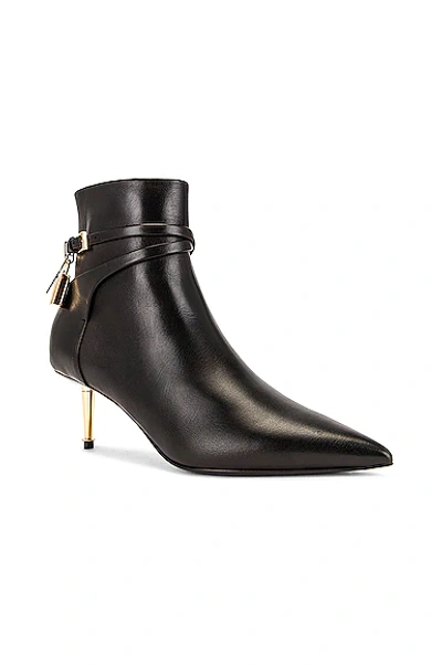 Shop Tom Ford Padlock Ankle Boot 55 In Black
