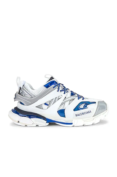 Shop Balenciaga Track Sneaker In White & Blue