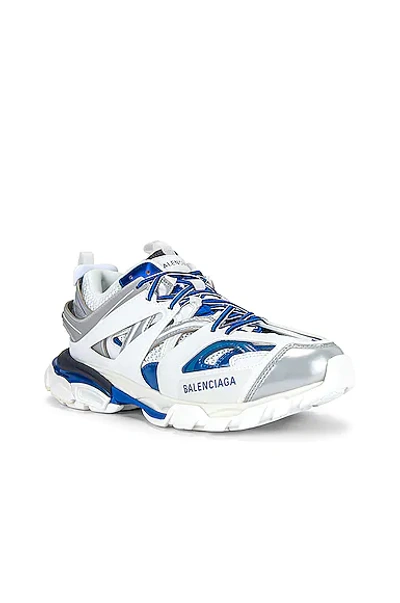 Shop Balenciaga Track Sneaker In White & Blue