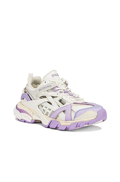 Shop Balenciaga Track 2 Open Sneakers In Lilac & Beige & Light Grey