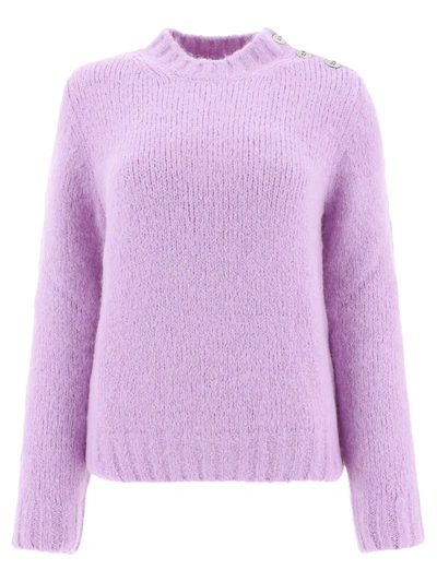 Shop Apc A.p.c. Justine Crewneck Sweater In Purple