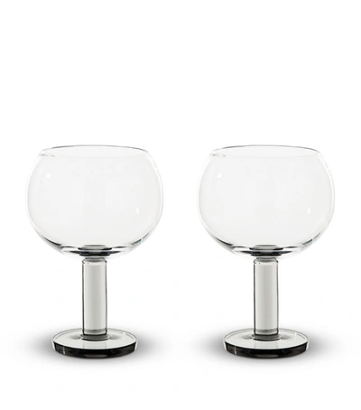 Shop Tom Dixon Set Of 2 Puck Balloon Glasses (450ml) In Clear