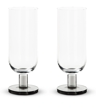 Shop Tom Dixon Set Of 2 Puck Highball Glasses (335ml) In Clear