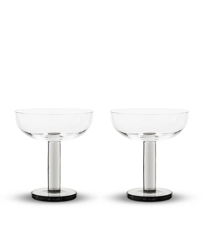 Shop Tom Dixon Set Of 2 Puck Coupe Glasses (175ml) In Clear
