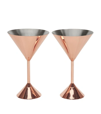 Shop Tom Dixon Plum Martini Glasses (set Of 2) In Metallic