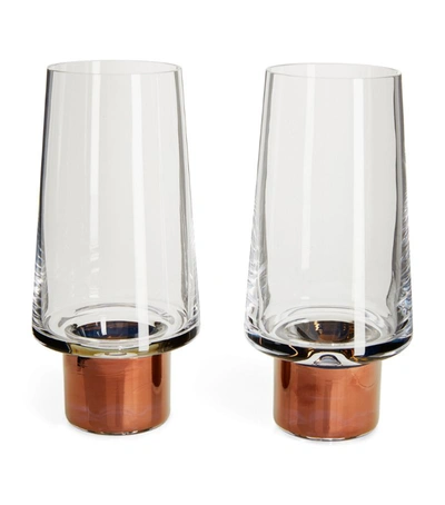 Shop Tom Dixon Set Of 2 Copper Tank Highball Glasses In Metallic