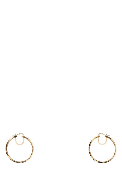 Shop Versace Greca Hoop Earrings In Gold