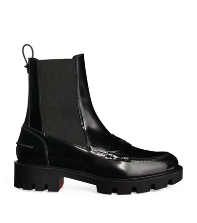 Shop Christian Louboutin Montezu Lug Ankle Boots In Black