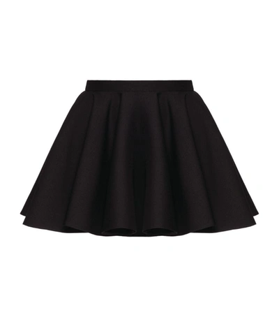 Shop Valentino Wool-silk Mini Skirt In Black