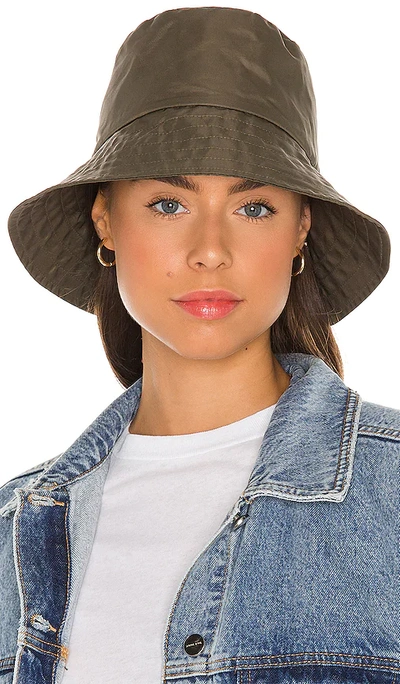 Janessa Leone Franklin Nylon Rain Bucket Hat In Khaki | ModeSens