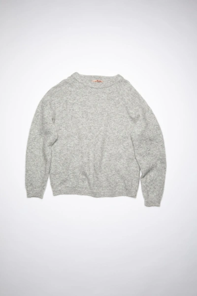Shop Acne Studios Mohair-blend Sweater In Cold Grey Melange