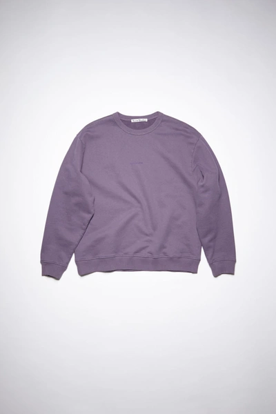 Shop Acne Studios Logo Sweatshirt In Purple