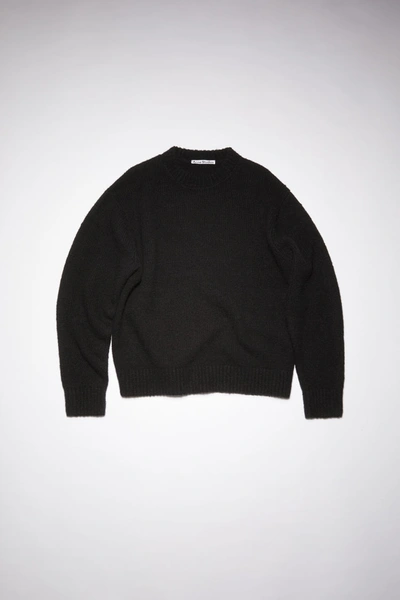 Shop Acne Studios Crew Neck Sweater In All Black