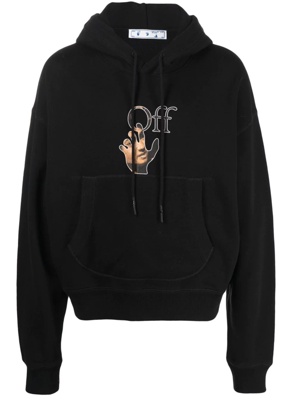 OFF-WHITE Oversize Fit Pascal Arrow Hoodie Black/White