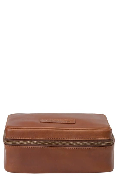 Shop Johnston & Murphy Rhodes Toiletry Kit In Tan