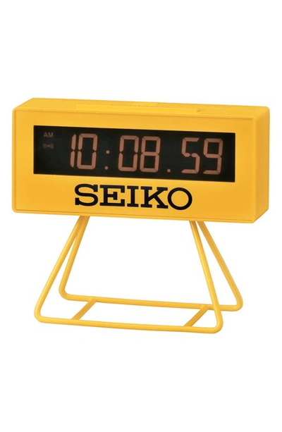 Shop Seiko Mini Marathon Alarm Clock In Yellow