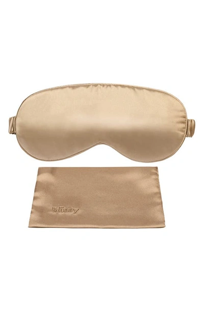 Shop Blissy Silk Sleep Mask In Taupe