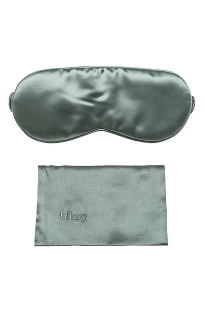 Shop Blissy Silk Sleep Mask In Matcha
