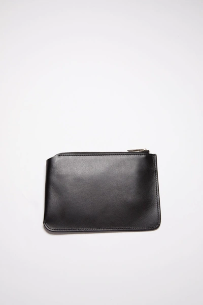 Shop Acne Studios Leather Zip Wallet In Black