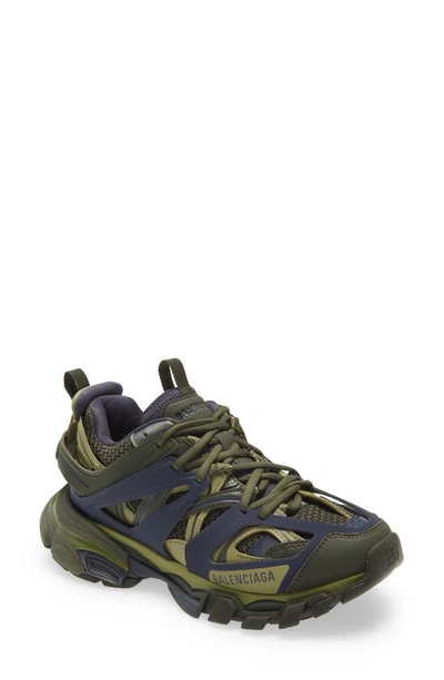 Shop Balenciaga Track Sneaker In Khaki/ Dark Grey/ Green