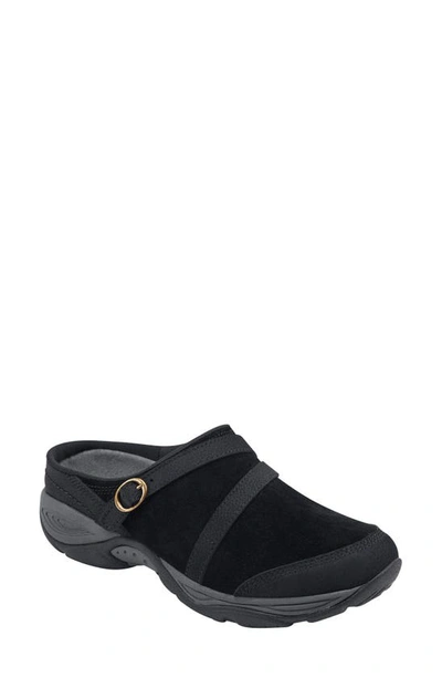 Easy Spirit Meander Clog In Black Suede