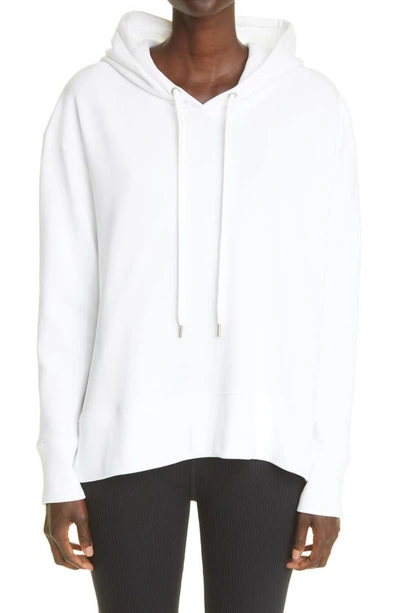 Shop Maria Mcmanus Organic Cotton Fleece Trapeze Hoodie In White