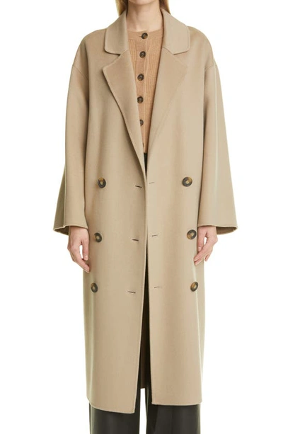 Shop Loulou Studio Double Breasted Wool & Cashmere Coat In Taupe