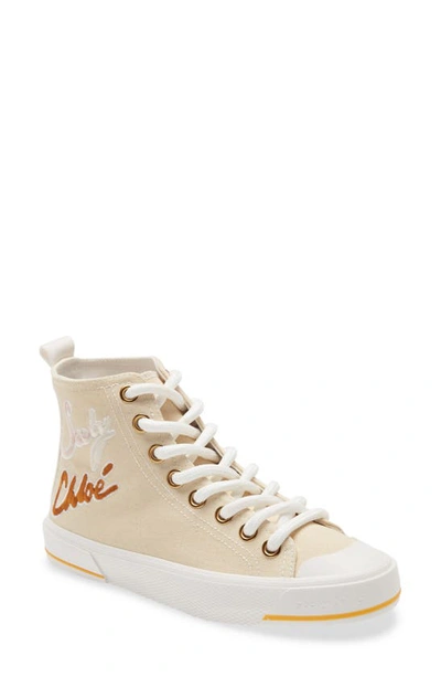 Shop See By Chloé Aryana High Top Sneaker In Natural