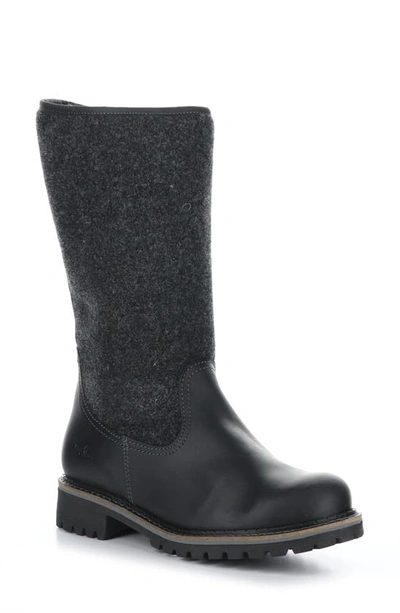 Shop Bos. & Co. Hanah Waterproof Boot In Black Saddle/ Tweed