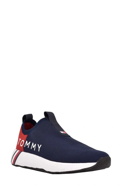 Shop Tommy Hilfiger Aliah Sneaker In Navy Multi