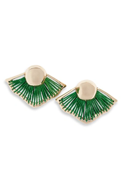 Shop Akola Wren Stud Earrings In Emerald
