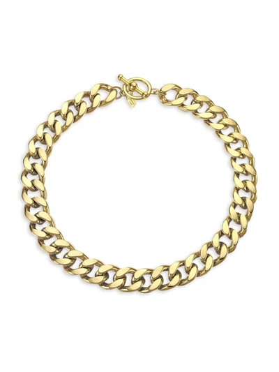Shop Kenneth Jay Lane Women's 20k Goldplated Curb-link Toggle Collar Necklace
