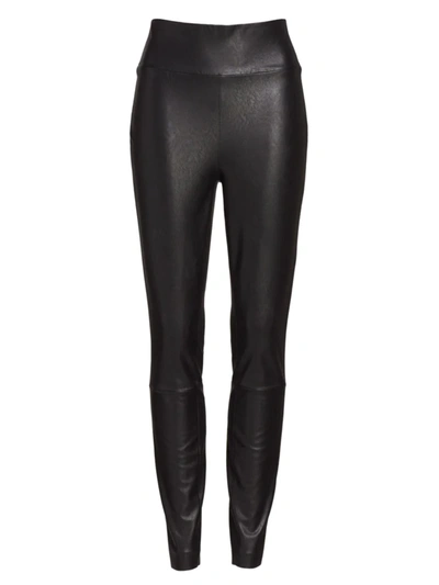 Shop Paige Women's Sheena Faux Leather Leggings In Black