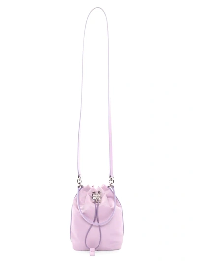 Shop Givenchy Women's 4g Light Nylon Bucket Bag In Lilac
