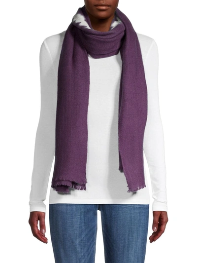 Shop Denis Colomb Handwoven Cashmere Stole In Dark Violet