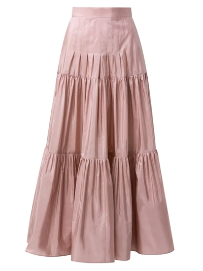 Shop Akris Punto Tiered Maxi Skirt In Blossom