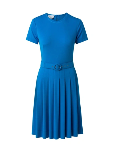 Shop Akris Punto Women's Belted Jersey T-shirt Dress In Azure
