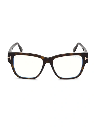 Shop Tom Ford Women's 54mm Square Optical Glasses In Dark Havana