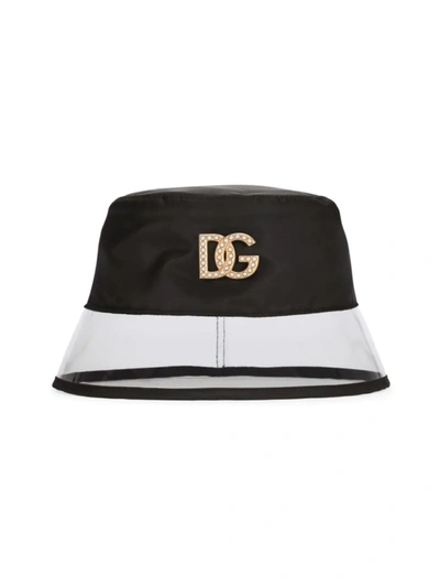 Shop Dolce & Gabbana Women's Dg Bucket Hat In Black